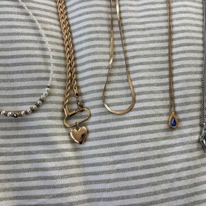 Gold and Silver Necklace Bunde